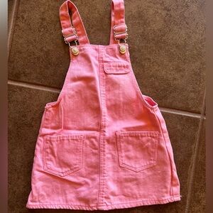 Pink overall dress